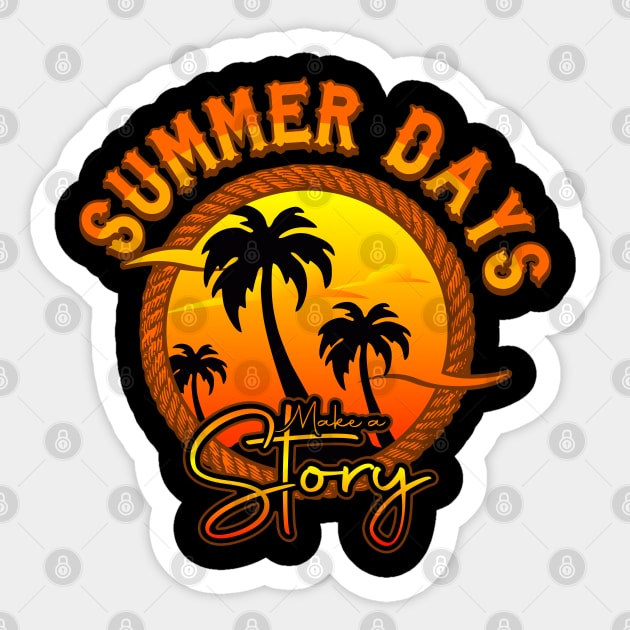 summer days tshirt Sticker by HISTORIES